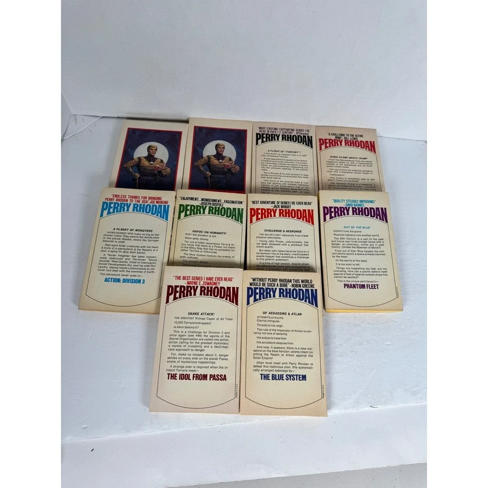 Perry Rhodan Sci-Fi Paperback Lot #90-99 Ace Books 1976 First Printings
